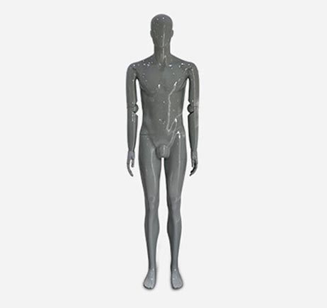 Manequins masculinos ABS Cinza fabricante de corpo inteiro